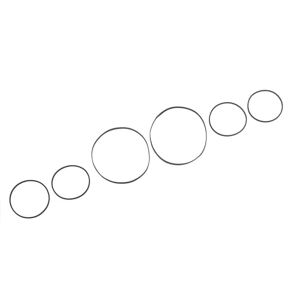 6 stk/sett Turntable Belt Gummibelte for Sharp GF-700 Plate spiller