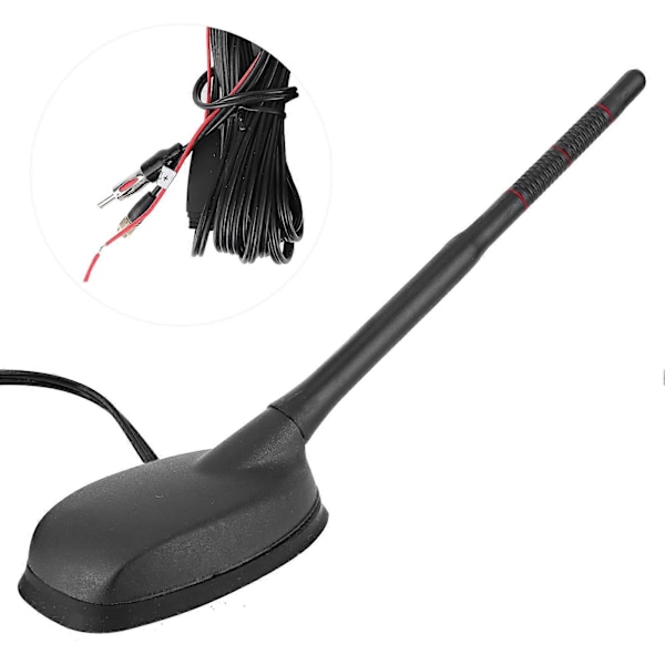 Takantenne for bil GPS+FM Radio Aktiv Antenne 15db Gain Shark Fin SMA Terminalgrensesnitt