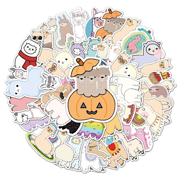 Alpaca Bagage Stickers - Nemt at Sætte På Kufferter, Motorcykler, Skateboards, Guitarrer, Graffiti Stickers, Skoleartikler