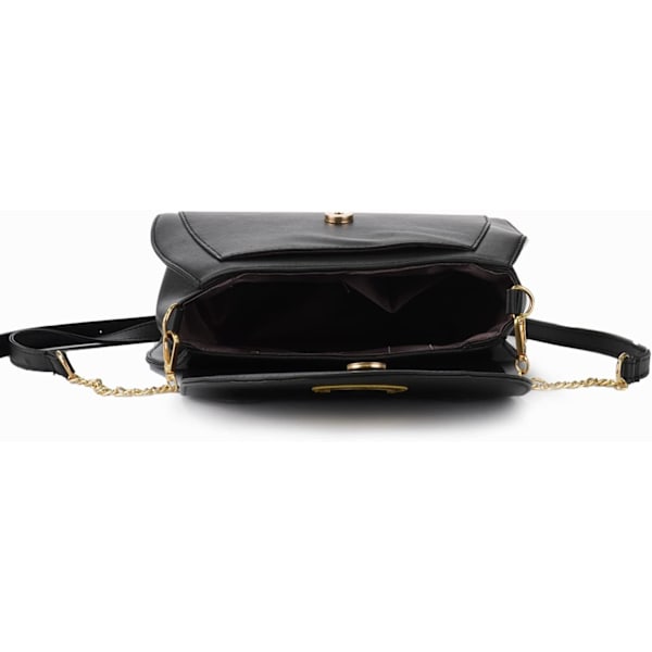 Kawaii Axelväska för Kvinnor Söt Kattformad Crossbody Väska Casual Väska PU Läder (Svart)