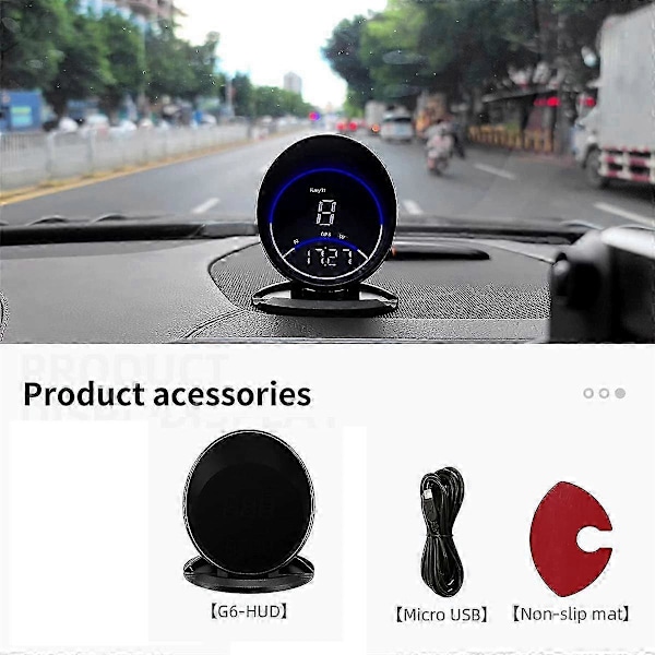 Auton HUD GPS-nopeuden, digitaalisen GPS-nopeusmittarin, ajosuunnan kompassin ja ylinopeusvaroittimen kanssa, HD-näyttö