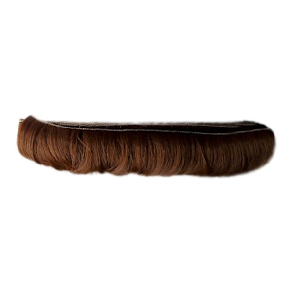 Mini Högtemperaturfiber Peruk i Enfärgad Långt Hår DIY Docktillbehör