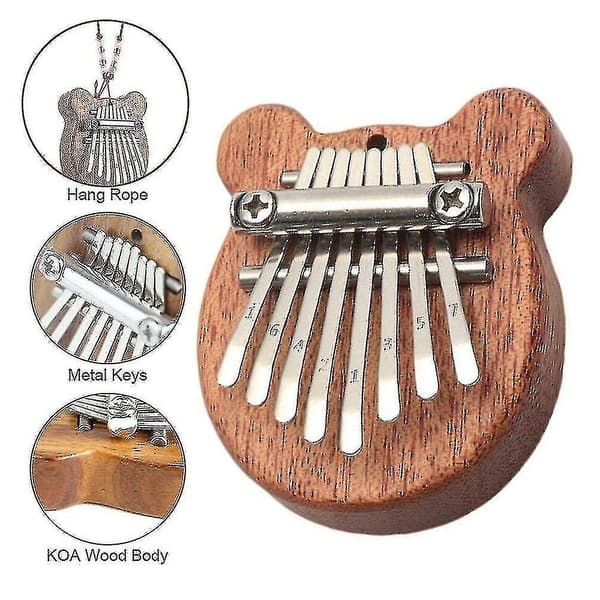 Mini Kalimba Peukalo-Piano 8 Näppäintä
