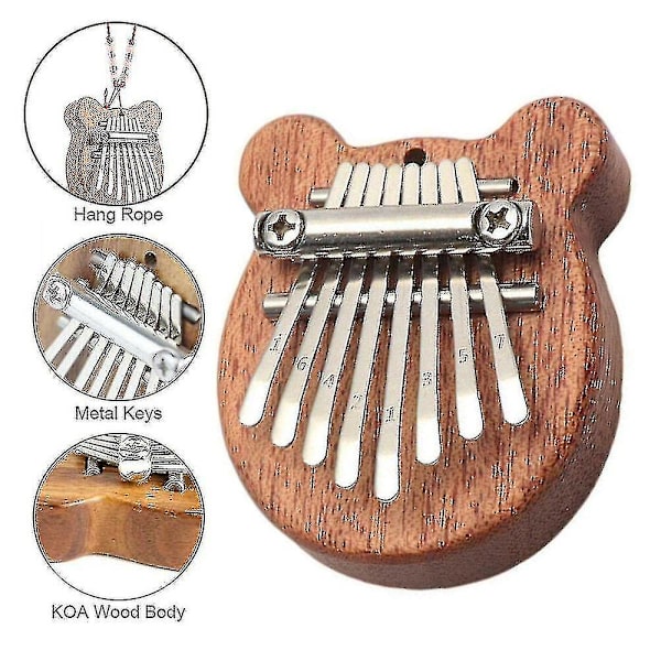 Mini Kalimba Tommelklaver Finr 8 Taster