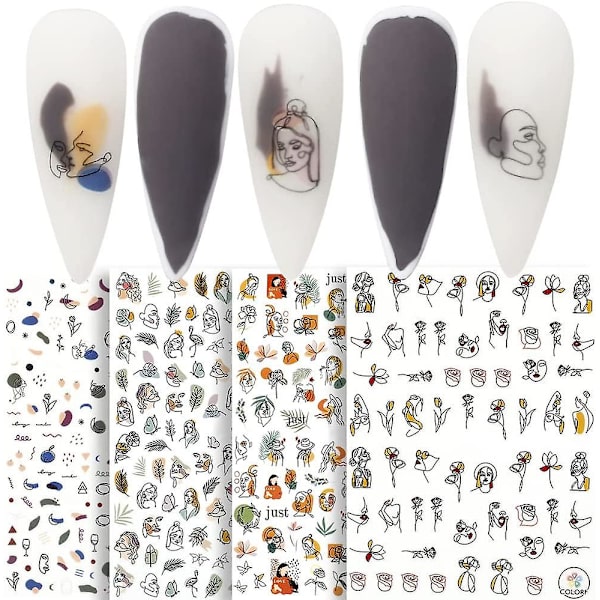 Nageldekorationsstickers DIY Nagelkonst Dekoration 3D Nagelkonst Dekaler Laser Luminous Fjäril Jul Snöflinga Lönn Nagelkonst Mönster, Självhäftande Nagel A