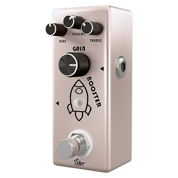 Booster Effektpedal Analog Boost för Elgitarr Bas True Bypass