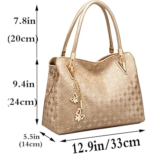 Dame PU Material Håndvesker Lommebok Tote Bag Crossbody Veske Skulderveske Dusketrykk Topphåndtaksveske Clutch Veske Kortholder