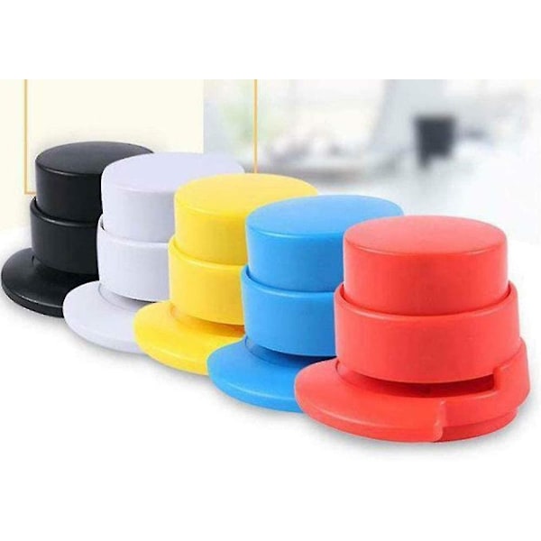 Jinyi Mini Hæftemaskine Stapleless Bærbar Hæftemaskine Sikker Binding Binder Student Sry Til Hjemmebrug (3 stk)
