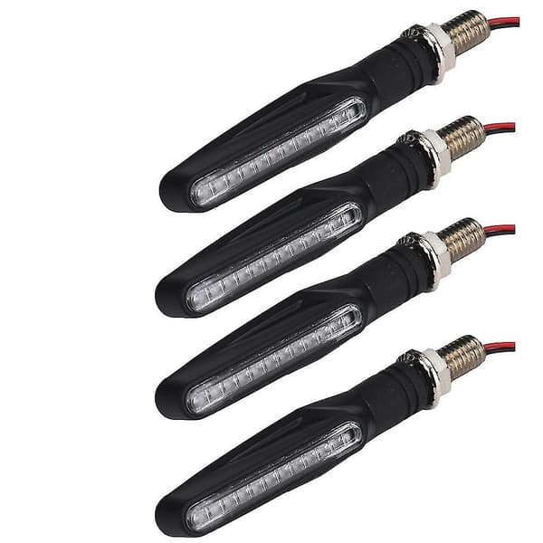 4 st Motorcykel 12 LED Blinkers Blinkande Ljus Amber