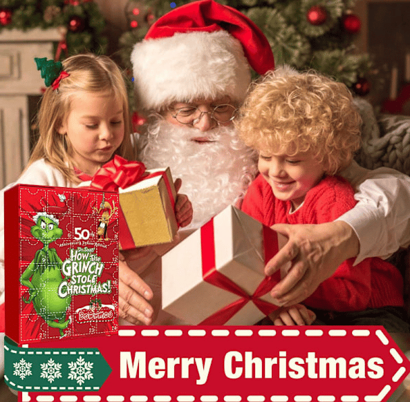 Julkalender 2024 med 24 presenter, Grinch julfigurer