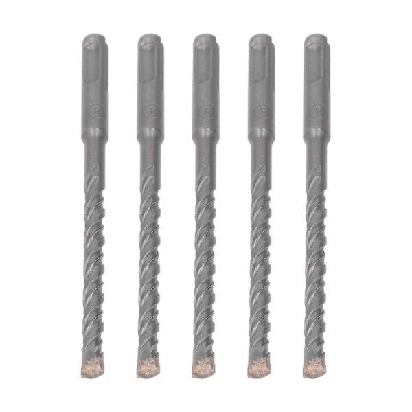 5 st Rotationshammarborr 160 mm Längd 2-spårig Självcentrerande Karbidspets Slagborr för Tegel Sten Betong 8 mm/0.31 tum