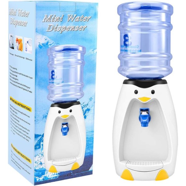 2.5L Mini Cute Penguin Water Dispenser with Bucket Water Drink Water for Student Dormitory Home Office Gift