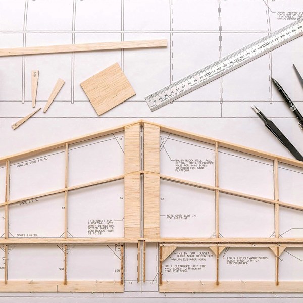 10 Stykker Balsatræplader Træfiner Hobbytræplade til DIY Håndværk Træmodel (100 x 200 x 3 mm)