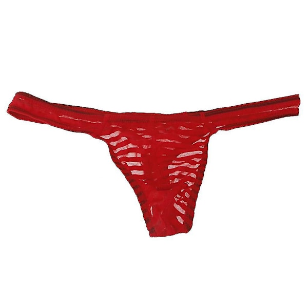 3-pack Mäns Sexiga Mesh G-string Underkläder Thong T-back Stretch Kalsonger Pouch L