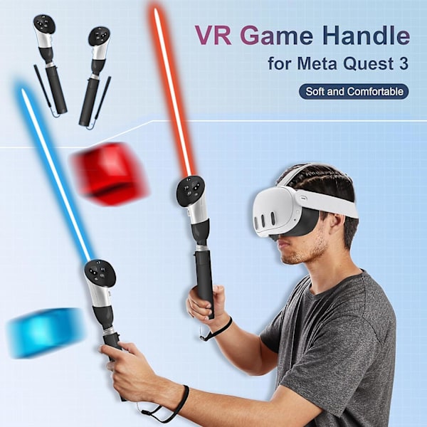 VR Tilbehør til Meta Quest 3 Controller, Multifunktionel Silikon Golfgreb Cover til Quest 3 VR, for at Forbedre Spiloplevelsen