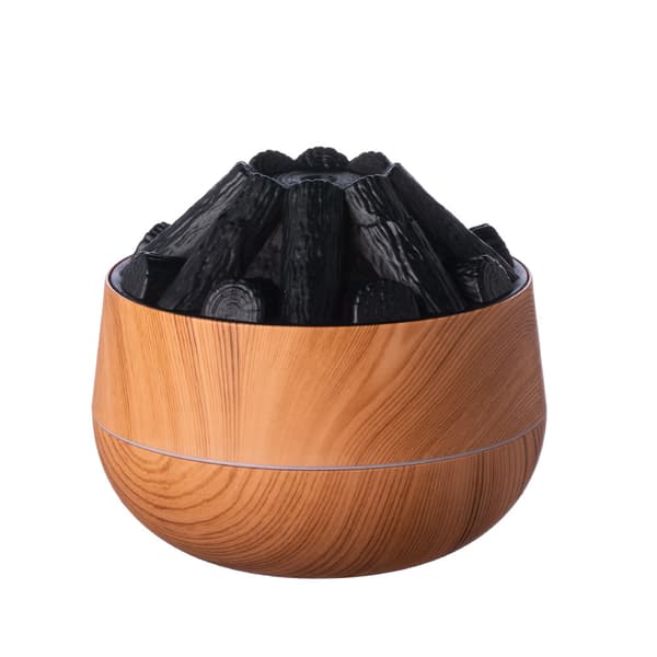 Aromadiffuser, nattlys-luftfukter for hjemmet, kull-trekornet aromadiffuser, automatisk spraydiffuser for eteriske oljer Light wood grain