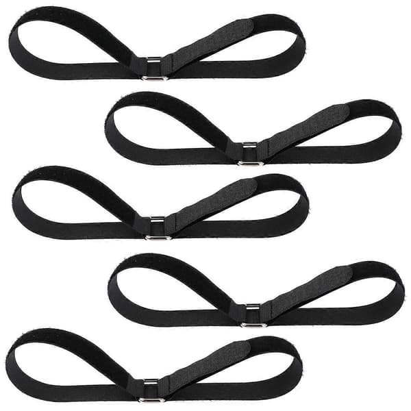 5 stk. Spennede Nylon-stropper for bundling, oppbevaring og emballasje