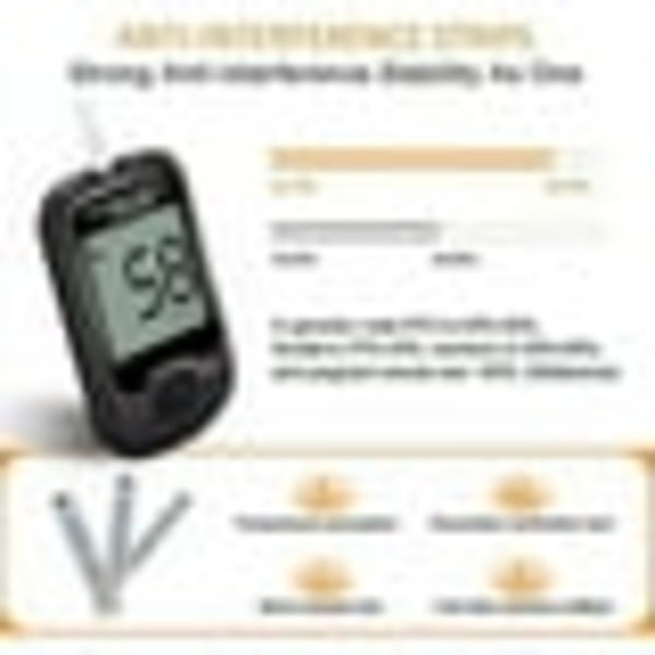 Blodsukkermåler, Diabetes Testkit Blodsukker Tester