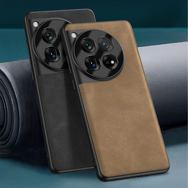 For OnePlus 12 5G Etui, Lærveske Kompatibel OnePlus 12 5G Støtsikker Slank Hard Shell Beskyttende Deksel For OnePlus 12 5G
