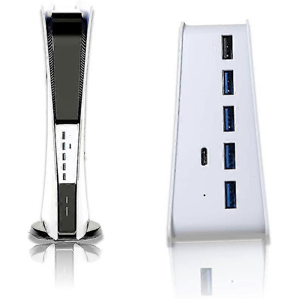 PS5 USB-hub förlängare 5-portars överföringsutbyggnadsadapterkonverterare delare