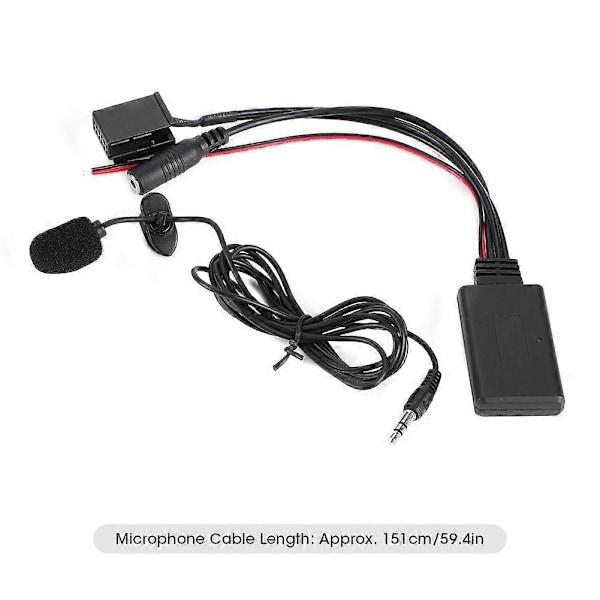 AUXIN Lydkabeladapter Bilstereo Bluetooth Mikrofon Passer til Opel CD30 CDC40 CD70 DVD90