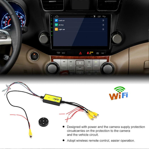 Intelligent Bilvideo-omskifter Konverter 4 Indgange 1 Udgang Switch Videosystem Autodele