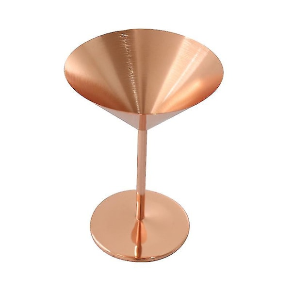 Martiniglas i Rustfrit Stål - Metal Martini Glas til Udendørs - Med Stilk til Ferie og Bryllup - 1 stk