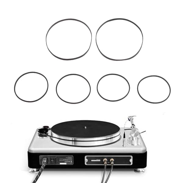 6 stk/sett Turntable Belt Gummibelte for Sharp GF-700 Plate spiller