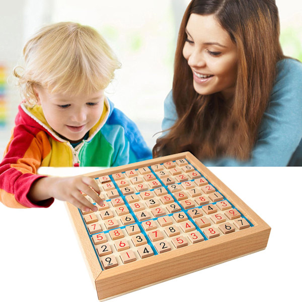 Tre Sudoku-puslespill med skuff for barn - Matematikk, logisk tenkning, utdanning, skrivebordsleketøy