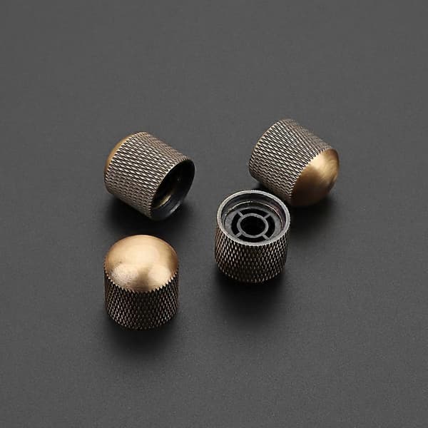 4 stk. Metal Dome Top Knapper Potentiometer Knapper Elektrisk Guitar Bas Dele