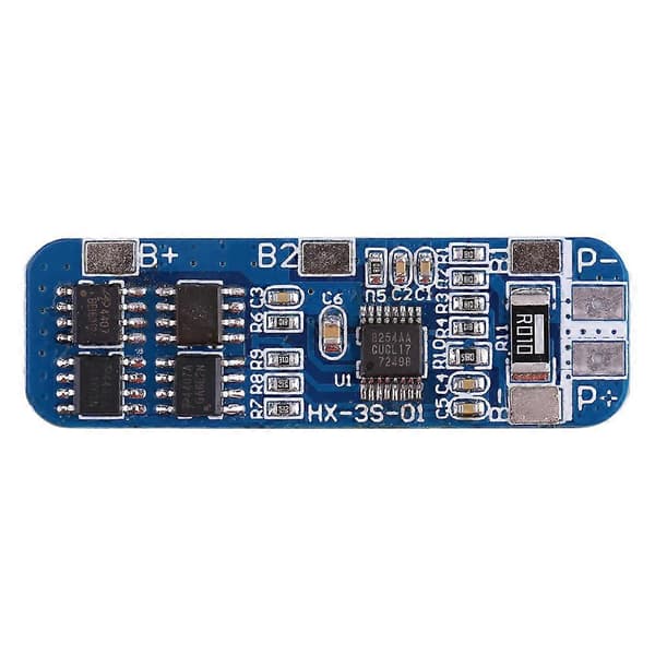 3-serie 11.1V 12V 12.6V Li-jon Litium 18650 Battericell BMS PCB Skyddskort (#1)