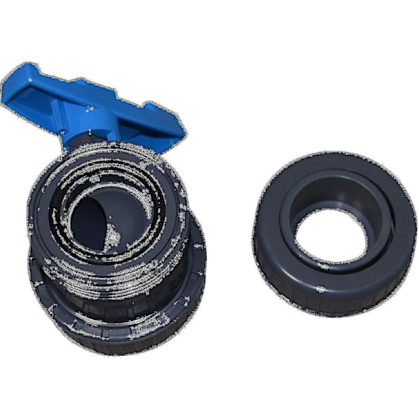 Palloventtiili 50 mm - Valmistettu PVC:stä - Liitäntä Molemmilla Puolilla - 50 mm Holkki - Harmaa