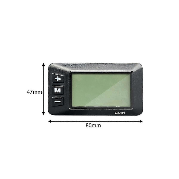 36V 48V Elcykel GD01 LCD-displaypanel med vanlig kontakt E-cykel displaymätare tillbehör