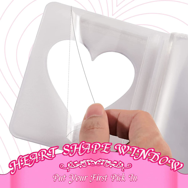 3 st Mini Fotoalbum Fotocardmapp Love Heart Hollow Fotocardhållare 36 Fickor Fotocardhållare Bok Bokhylla Fotoalbum För Samlare