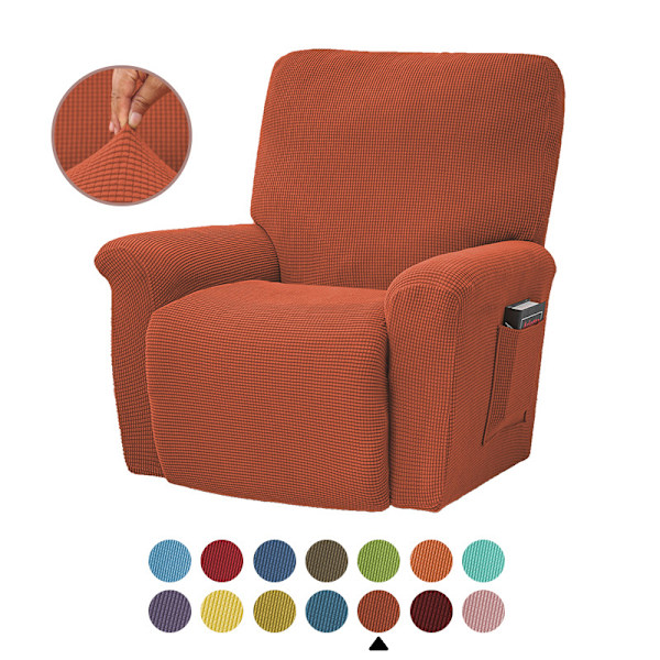 All-inclusive elastisk recliner soffaöverdrag enfärgad polarfleece soffa kudde överdrag för alla årstider Recliner överdrag