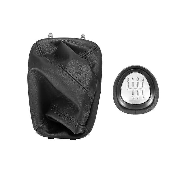 6-trins Gearshift Knob Læder Gearstang til SAAB 93 9-3 2003-2012