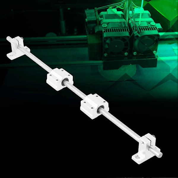 8mm x 400mm CNC Lineær Skinneaksle Stang SC8UU Leje Blok Sæt Til 3D Printer