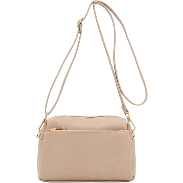 Liten Crossbody-veske med Trippel Glidelås