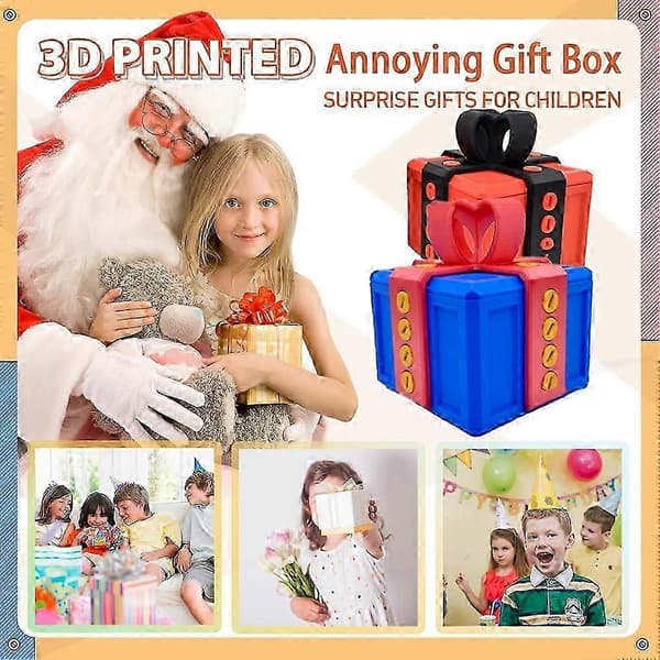 The Annoying Present Box Premium 3D Printet Frustrationsboks til Familien