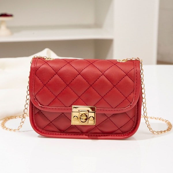 Crossbody-väskor för dam, axelväskor för dam, röd röd Red