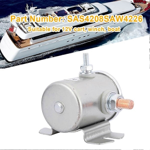 12V 200A 3-polig startrelä SAS4208SAW4226 för släpvagnar, vinschar, båtar