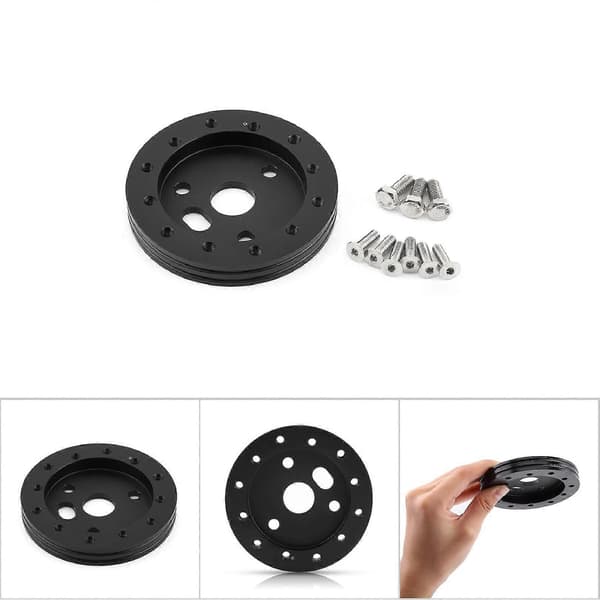 Universal Bil Spacer 0,5\" Hub til 6 Hulls Rattet til 3 Hulls Adapter Boss Populær Sort