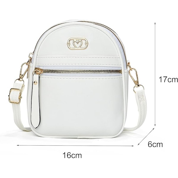 Liten Crossbody-väska för Dam, Lätt Telefonväska Mini Handväska med Justerbar Axelrem och Dragkedjeficka