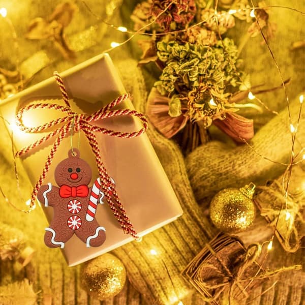 12 st julgransprydnader pepparkaksmän