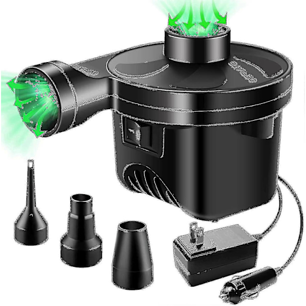 Elektrisk Luftpumpe, Luftmadrass Bærbar Pumpe For Oppblåsbare Bassengflytere, Perfekt Oppblåsings-/avblåsings Pumpe For Utendørs Camping, Oppblåsbare Puter, A