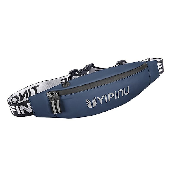Vattentät Casual Midjeväsk Reflekterande Crossbody Sportväska Löpning Midjeväsk Marinblå