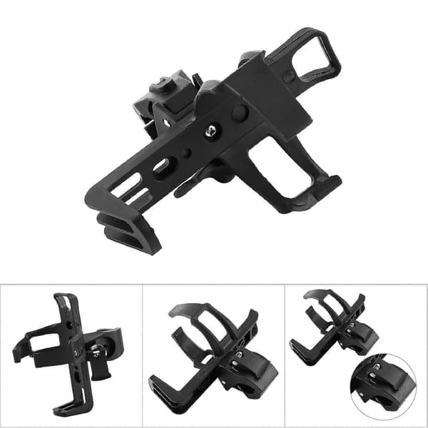 Motorcykel Drikkekop Holder Vand Drikkevare Montering Stativ Flaske Adapter Sort