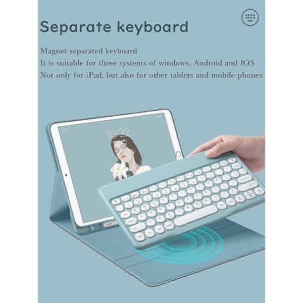 Tangentbordfodral för Samsung Galaxy Tab A8 10,5 tum med mus
