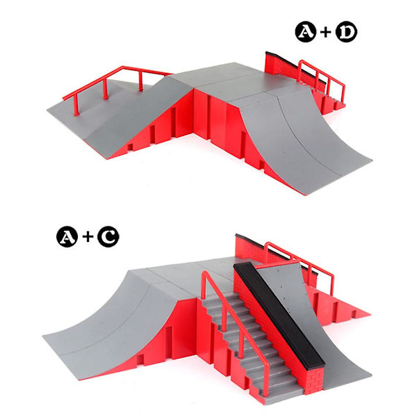 Børne Professionel Mini Fingerboard Skateboard Skatepark Træningsprops Legetøjs Sæt