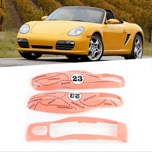 Fjernbetjening Nøgle Fob Cover Trim Pink Beskyttende Etui Passer til Porsche Panamera/Cayenne/911